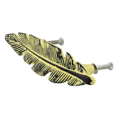 Yellow Feather Distressed Iron Handles